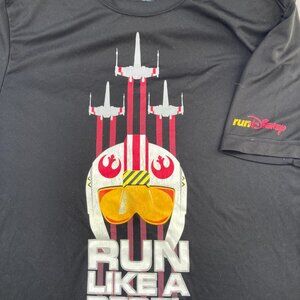Vintage RunDisney Run Like A Rebel Race T-shirt Star Wars Disney Large